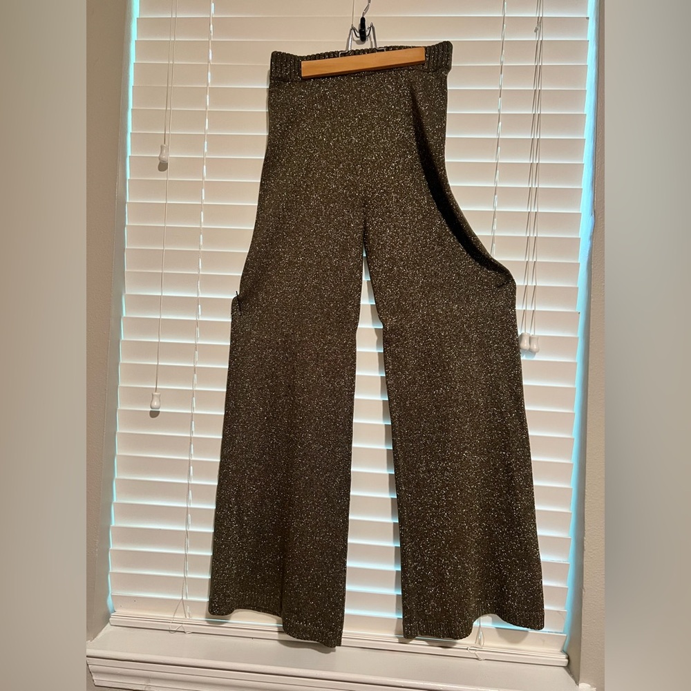 STAUD Sparkling Black Wide Leg Jumpsuit